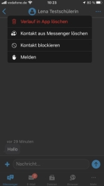 Blockieren eines Nutzers im Messenger